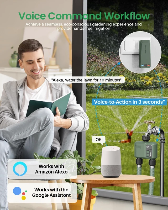 Alt view image 7 of 7 - 2-Zone WiFi Water Timer for Garden Hose