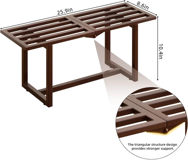 Alt view image 3 of 7 - Foldable Metal Plant Stand, Indoor & Outdoor, Coffee, 2 Pack