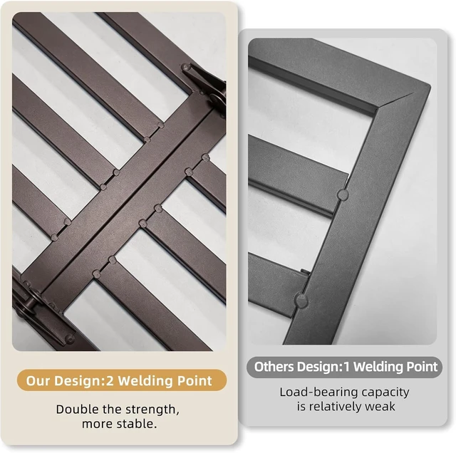 Alt view image 6 of 7 - Foldable Metal Plant Stand, Indoor & Outdoor, Coffee, 2 Pack