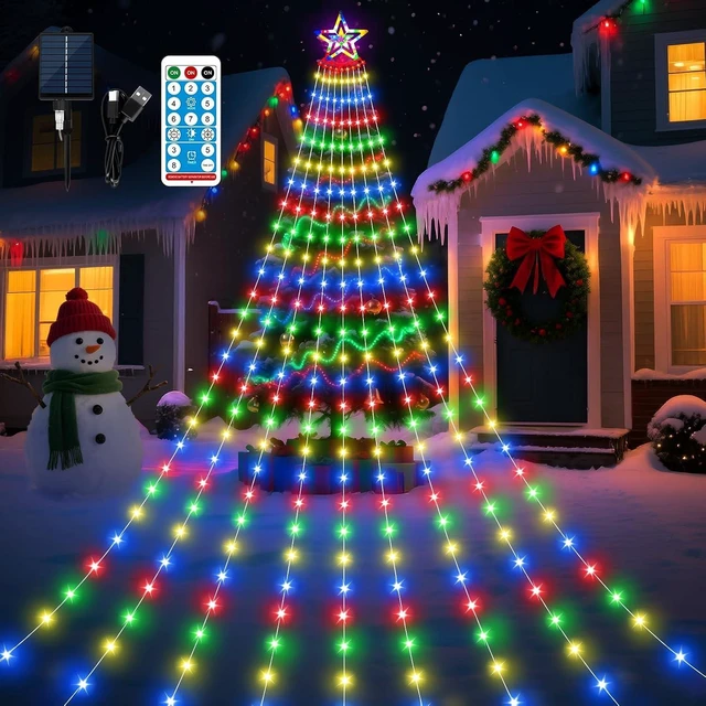 Main image of Multicolor Solar Christmas Tree Lights, 18.37ft 532 LED
