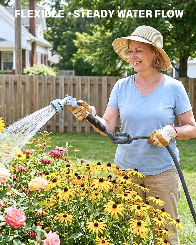 Alt view image 3 of 7 - 5/8-Inch Flexible Garden Hose, 50 FT Lightweight Water Hose for Gardening