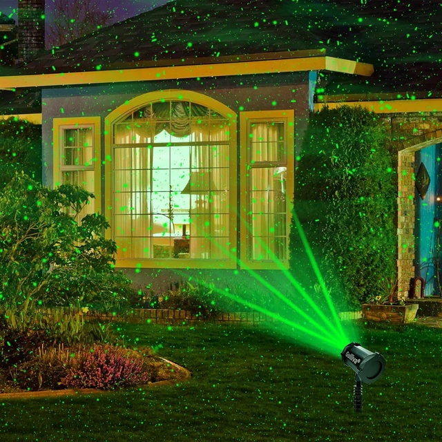 Alt view image 2 of 7 - Outdoor Aurora Laser Light Projector Firefly Starry Sky Spotlight with 20FT Waterproof Cord, Extra-Tall Stake & RF Remote, IP65, for Yard, Garden & Patio