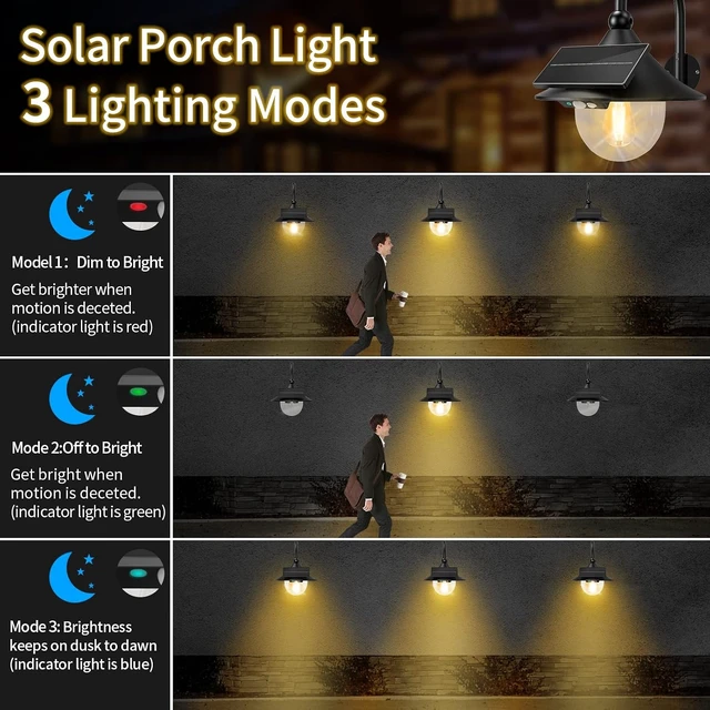 Alt view image 2 of 6 - Retro Solar Barn Light Outdoor with Motion Sensor