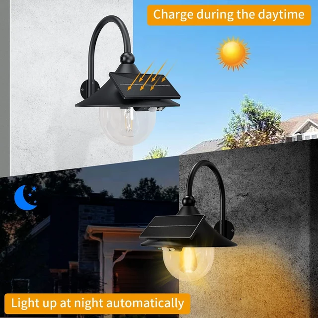 Alt view image 4 of 6 - Retro Solar Barn Light Outdoor with Motion Sensor