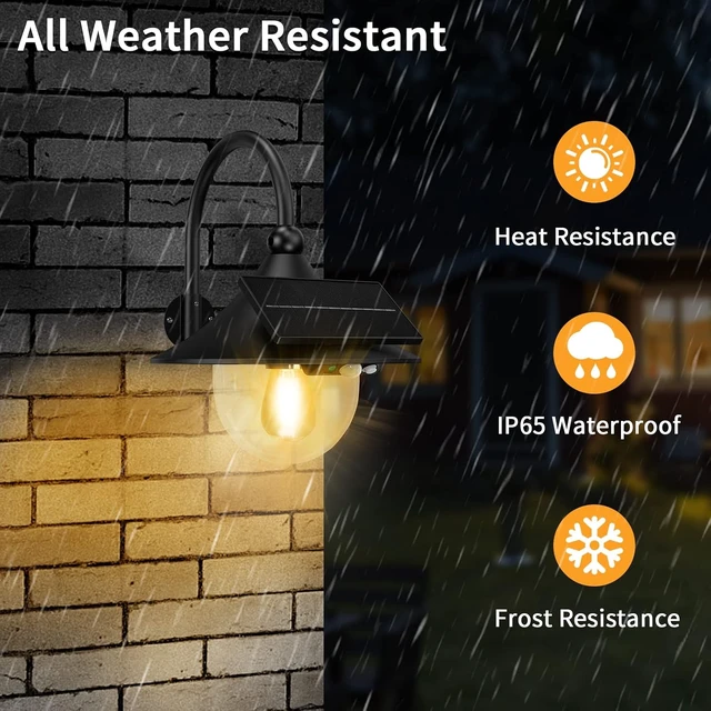 Alt view image 5 of 6 - Retro Solar Barn Light Outdoor with Motion Sensor