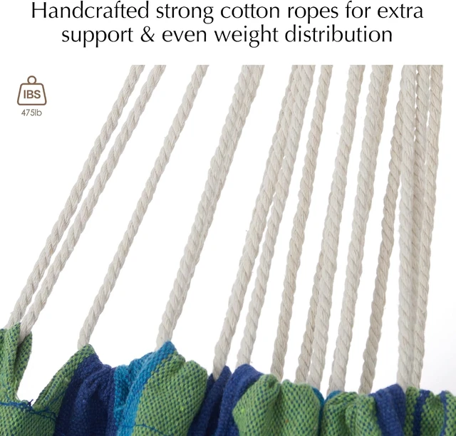 Alt view image 4 of 6 - Double Hammock for Outside, Tree & Stand Replacement