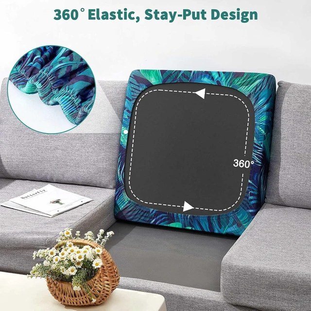 Alt view image 4 of 7 - 14-Piece Outdoor Cushion Covers 6-Seat Couch Sectional Slipcovers