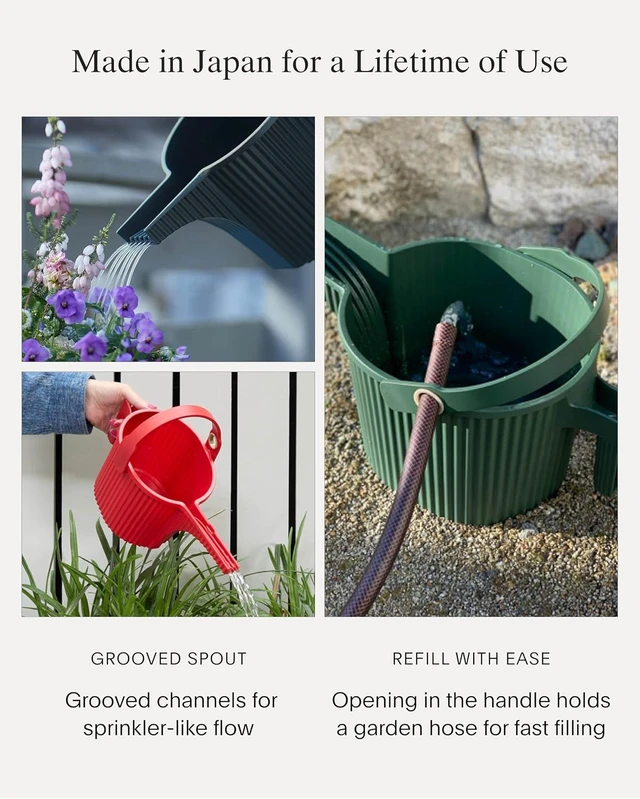Alt view image 4 of 7 - Large Watering Can with Widened Spout