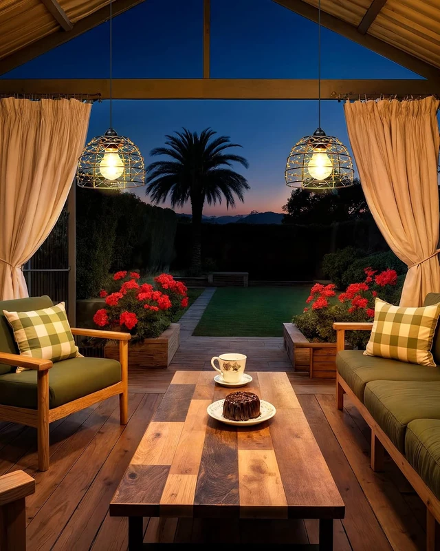 Alt view image 7 of 7 - Solar Pendant Light with 4/6/8H Timer & Remote, Indoor Outdoor, Set of 2
