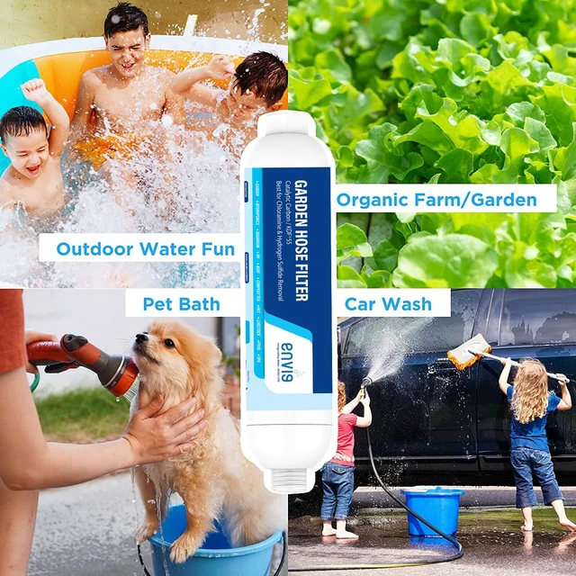 Alt view image 3 of 4 - Catalytic Carbon KDF Inline Garden Hose Filter Removes Chloramine, Chlorine, VOCs & Chemicals for Hydroponics, Microgreens & Organic Gardening (1)