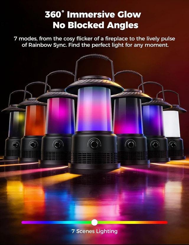 Alt view image 3 of 7 - IPX7 Waterproof Outdoor Speakers, 2-Pack Patio Lanterns with LED Lights