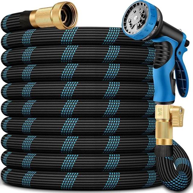 Main image of 100 FT Non-Expandable Garden Hose, 2026 Upgraded Lightweight & Flexible with 10-Function Sprayer, Leak-Proof for Yard, Outdoor