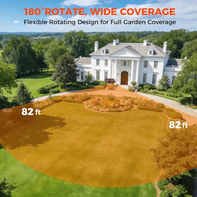 Alt view image 7 of 7 - Retractable Wall-Mounted Garden Hose Reel, 82ft 1/2 in, Automatic Rewind, Any-Length Lock & Spray Nozzle