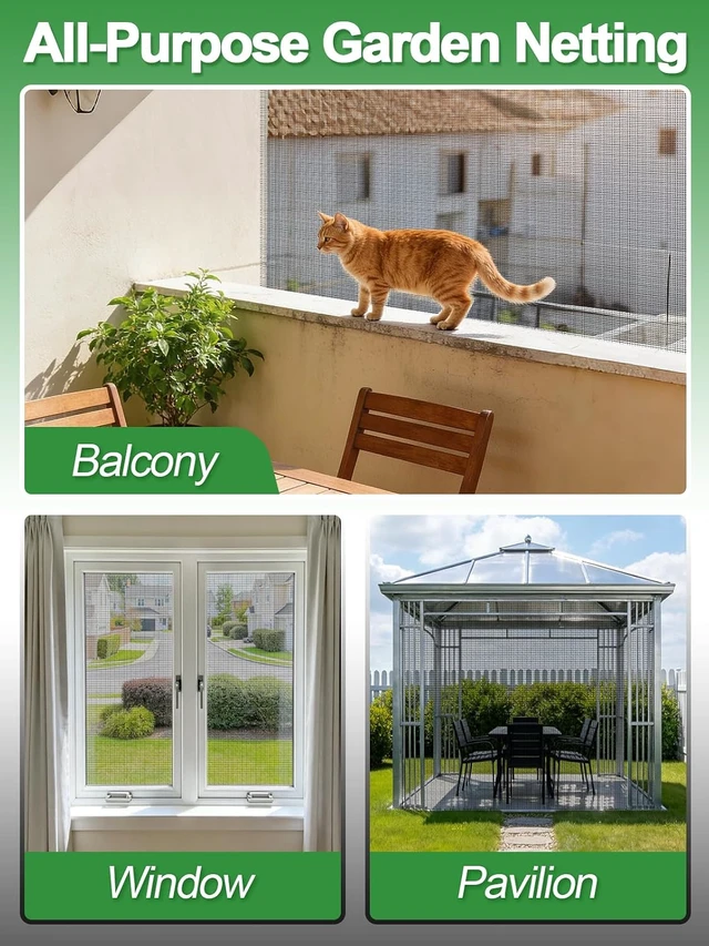 Alt view image 7 of 7 - 10 x 50 ft PP Nanocomposite Garden Netting, 33% Shade Rating