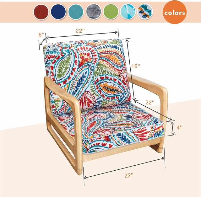 Alt view image 4 of 6 - Waterproof Outside Chair Seat Cushions for Patio