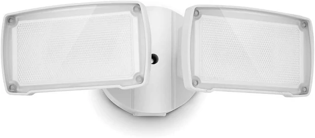 Main image of 32W 5000K 3500-Lumen Dual-Head LED Flood Light, Dusk-to-Dawn Waterproof Security Wall Light for Patio, Garden & Yard