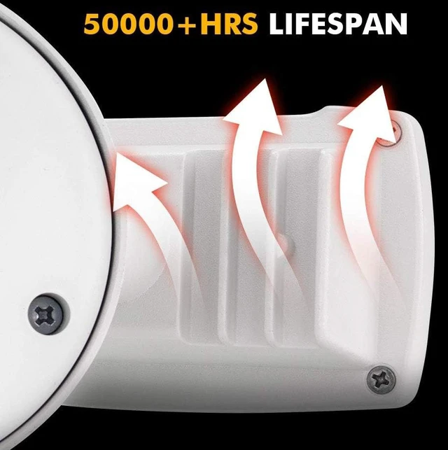 Alt view image 5 of 7 - 32W 5000K 3500-Lumen Dual-Head LED Flood Light, Dusk-to-Dawn Waterproof Security Wall Light for Patio, Garden & Yard