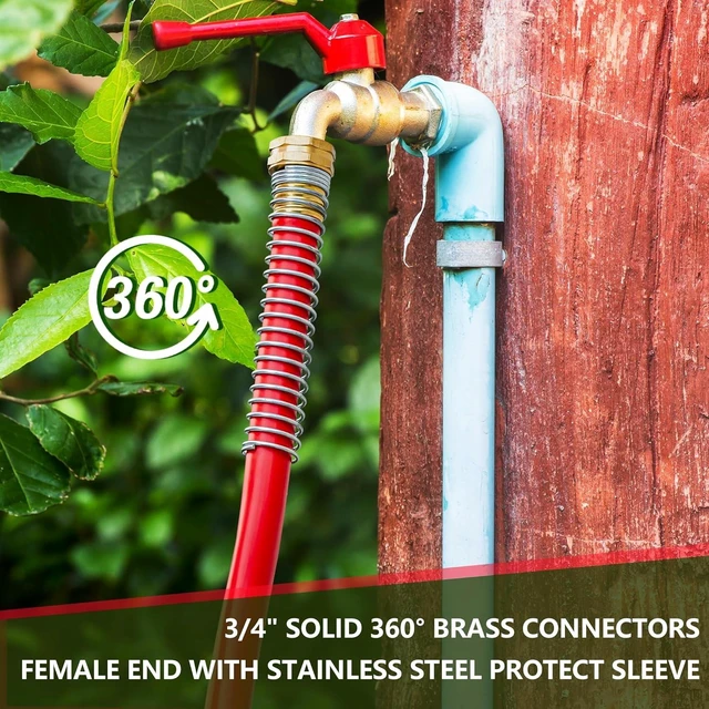 Alt view image 5 of 7 - Red 5/8" Garden Hose, 50ft, -40 to 190 Hot/Cold Rubber Hose