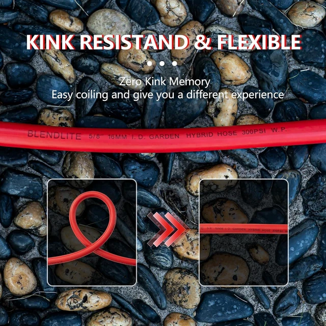 Alt view image 6 of 7 - Red 5/8" Garden Hose, 50ft, -40 to 190 Hot/Cold Rubber Hose