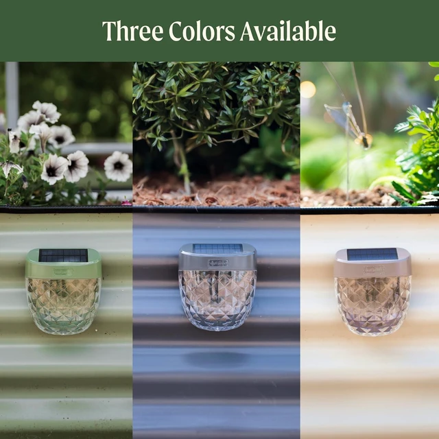 Alt view image 5 of 7 - 4 Pack Earthy Brown Magnetic Solar Garden Lights IPX4 Waterproof Outdoor Ambient Lamp for Classic Beds