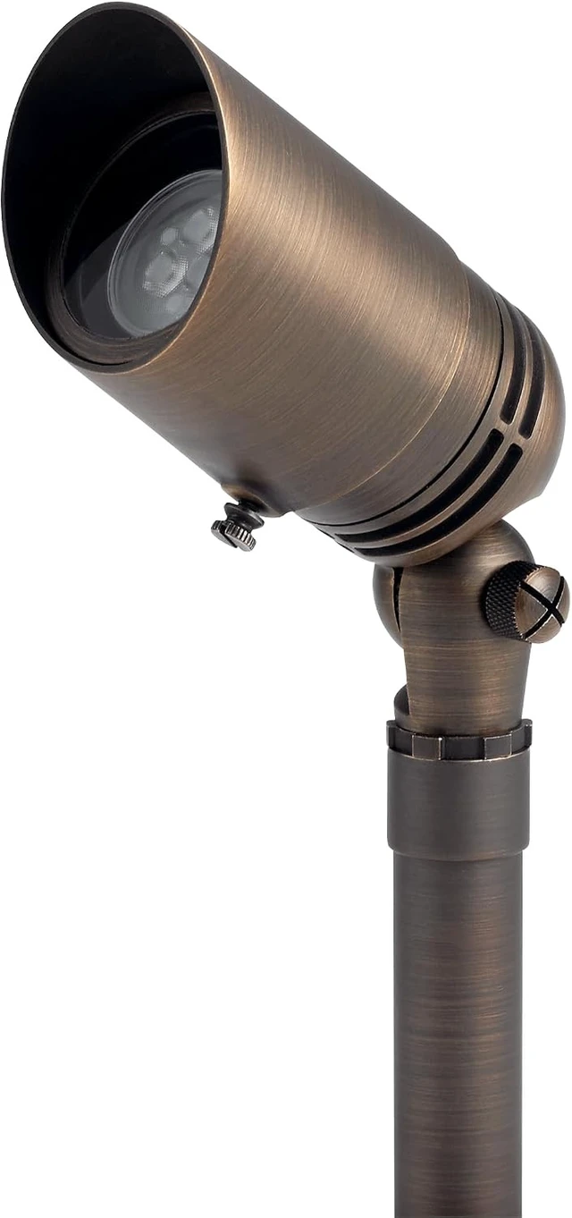 Alt view image 3 of 7 - Kichler MR-16 Low Voltage Landscape Spotlight Light, Centennial Brass