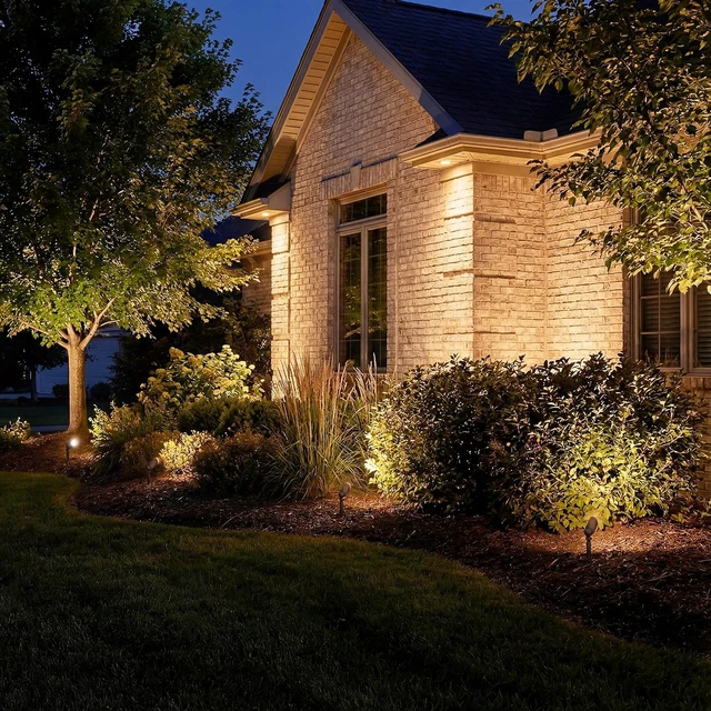 Alt view image 7 of 7 - Kichler MR-16 Low Voltage Landscape Spotlight Light, Centennial Brass