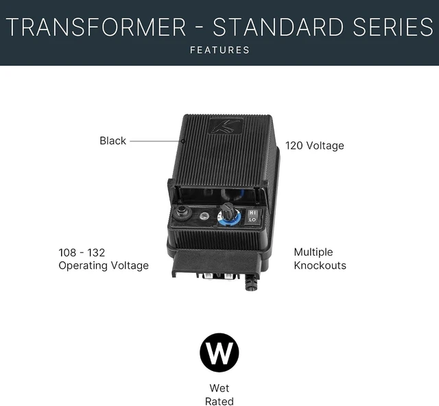 Alt view image 4 of 7 - Black Standard Series Landscape Lighting Transformer