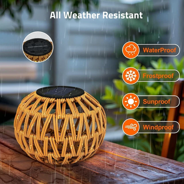 Alt view image 4 of 7 - Waterproof Solar Lanterns, 2-Pc Outdoor Solar Table Lamp