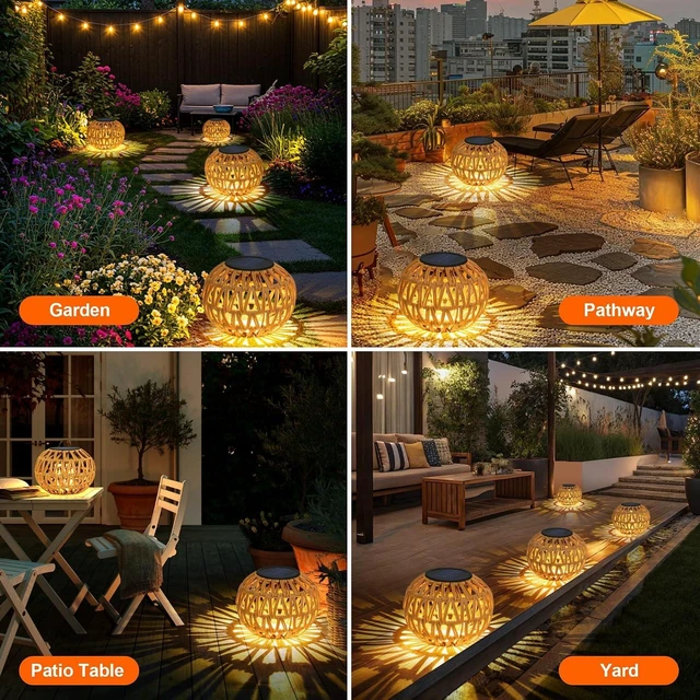 Alt view image 5 of 7 - Waterproof Solar Lanterns, 2-Pc Outdoor Solar Table Lamp