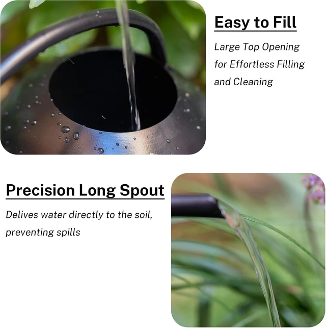 Alt view image 6 of 7 - Small Metal Watering Can for Indoor & Outdoor Plants