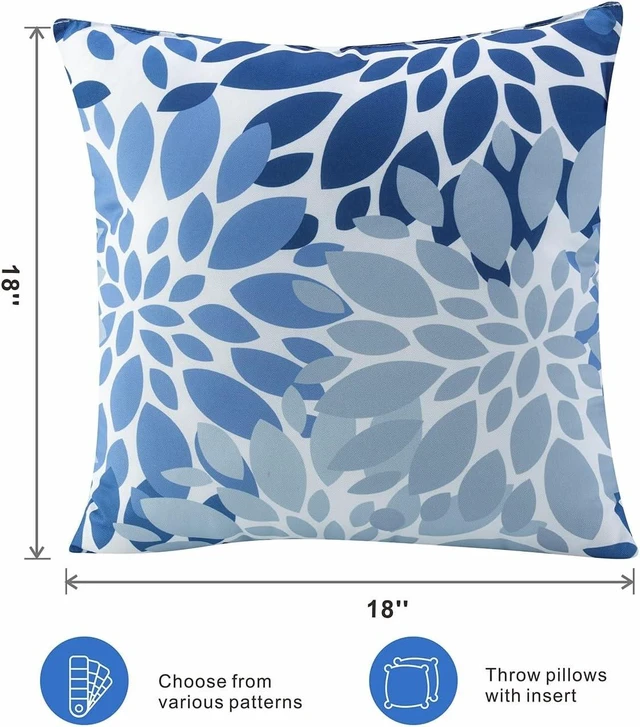 Alt view image 2 of 5 - 18 x 18 Outdoor Throw Pillows with Inserts & Covers