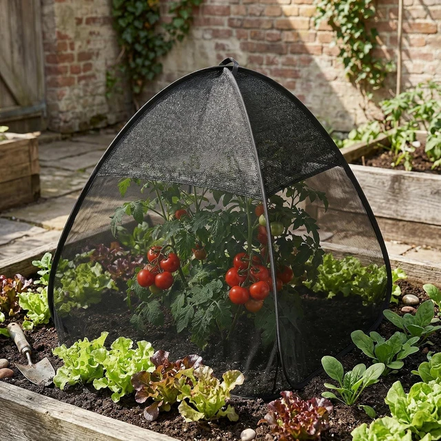 Alt view image 6 of 7 - 2-Pc Pop-Up Garden Netting, Bug & Sun Shade Plant Cover Tent