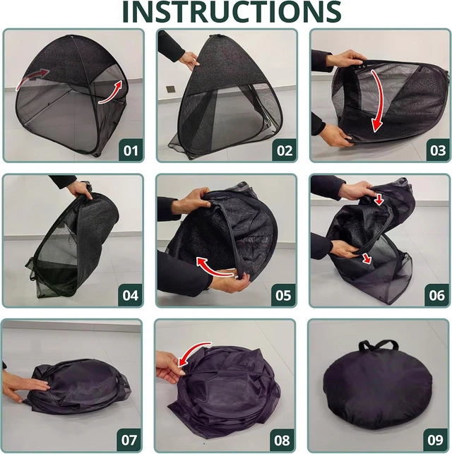Alt view image 7 of 7 - 2-Pc Pop-Up Garden Netting, Bug & Sun Shade Plant Cover Tent