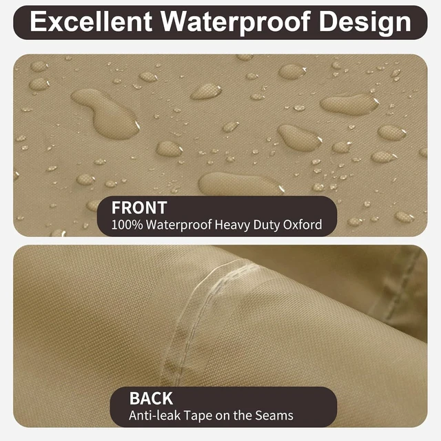 Alt view image 4 of 7 - Waterproof L-Shaped Patio Sectional Cover, Outdoor Furniture Cover
