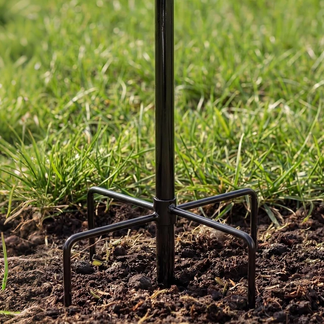 Alt view image 7 of 7 - Black 72" H Replacement Pole for Large Wind Spinner, Three-Part 22mm Thicker Tube, Easy Assembly (5 Prongs Base)