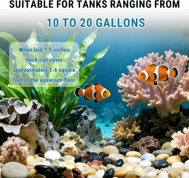 Alt view image 7 of 7 - 18-lb Bulk River Rock Pebbles, 1-1.5" Aquarium Gravel & Decorative Stones for Plants & Garden