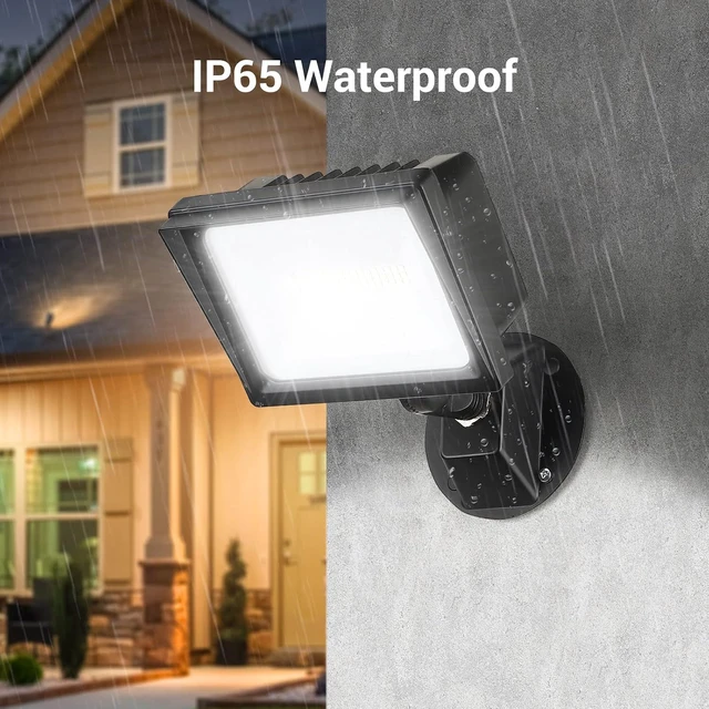 Alt view image 5 of 7 - 34W 3200LM 5000K LED Outdoor Flood Light, IP65 Waterproof, 2-Pack