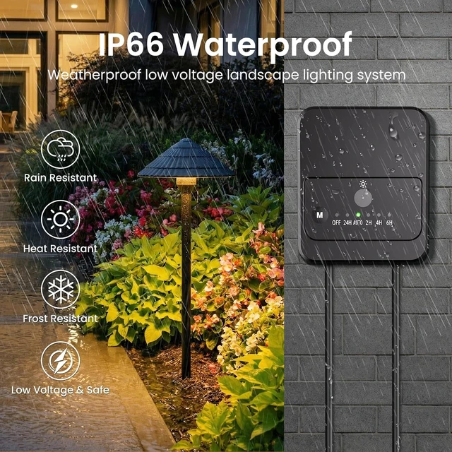 Alt view image 5 of 7 - All-in-One Low Voltage Landscape Lighting Kit, 5W 2700K Outdoor Lights