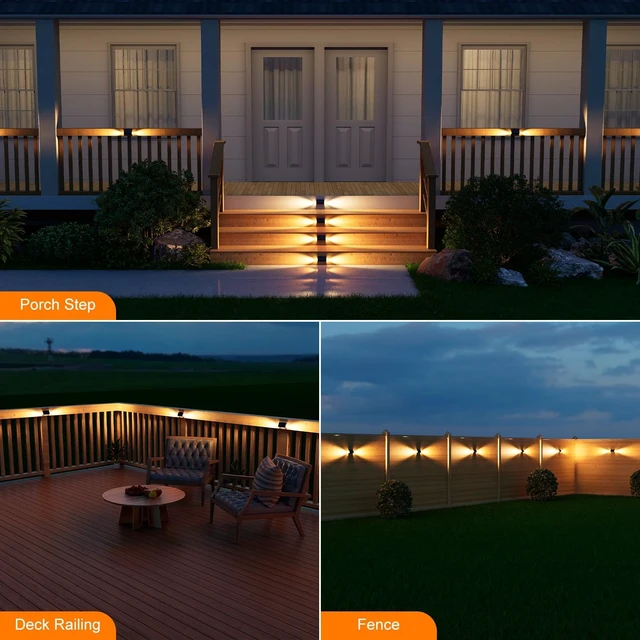 Alt view image 5 of 7 - Warm White Dual-Sided Solar Step Lights, Waterproof, 6-Pack