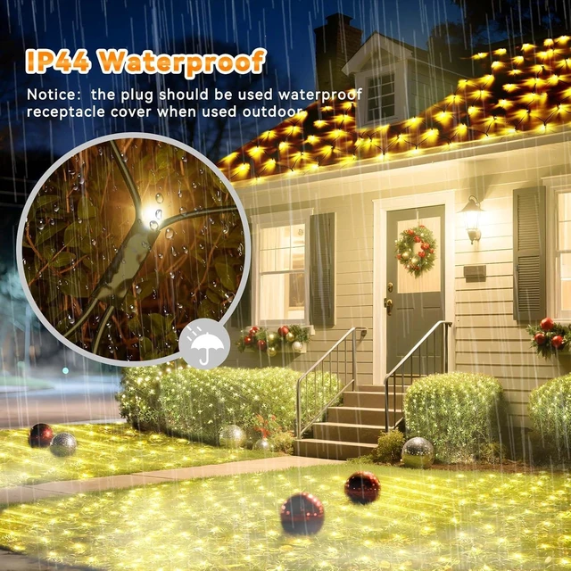 Alt view image 6 of 7 - 21FT x 5FT Connectable Christmas Net Lights, Outdoor Mesh Lights