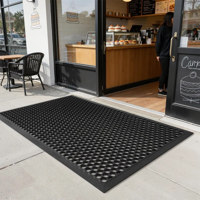 Main image of 47" x 32" Non-Slip Rubber Commercial Front Door Mat
