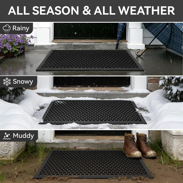 Alt view image 6 of 7 - 47" x 32" Non-Slip Rubber Commercial Front Door Mat
