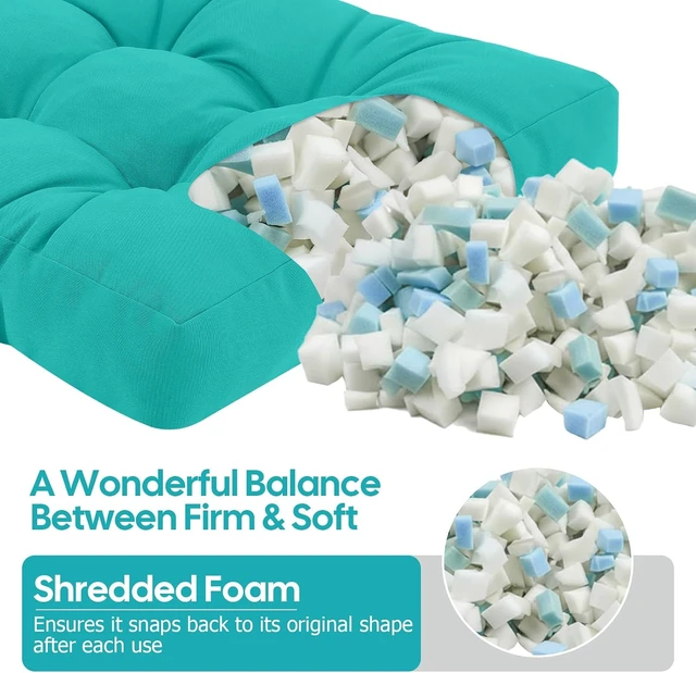 Alt view image 7 of 7 - Outdoor Loveseat Cushion Set, 48 x 24 Replacement Couch Cushion