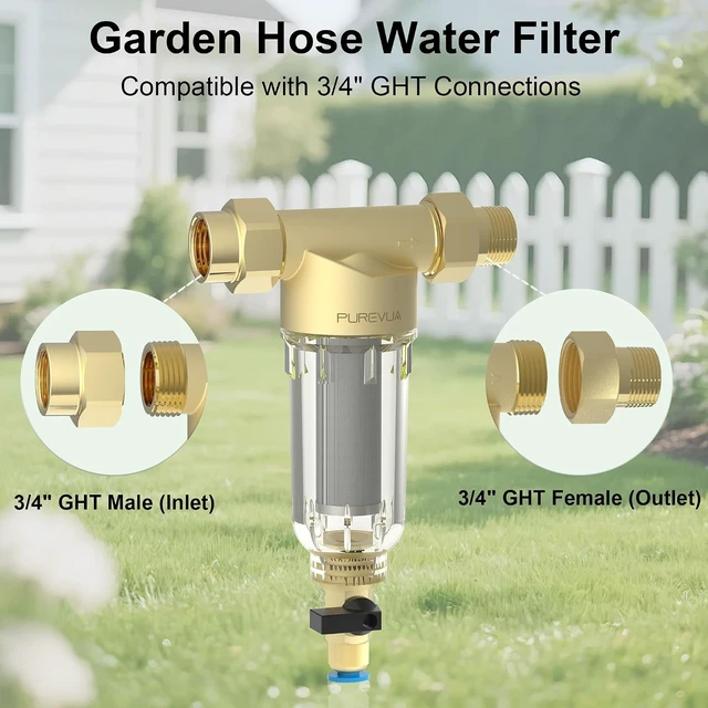 Alt view image 5 of 7 - PGF1 Spin-Down Garden Hose Sediment Filter with 3/4" GHT Connector