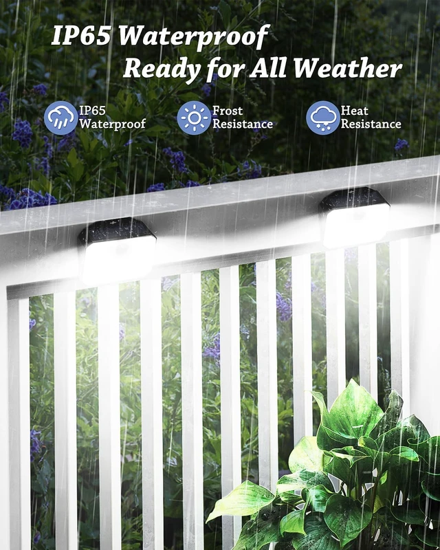 Alt view image 5 of 7 - 168-LED Solar Motion Sensor Lights, 3 Modes Waterproof Security Light for Garden, Fence, Garage & Deck, 6-Pack