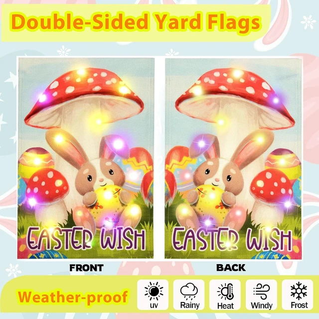 Alt view image 3 of 7 - Lighted Solar Seasonal Garden Flags, 12 x 18 In, Set of 12