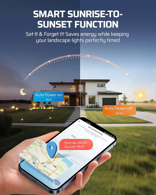 Alt view image 5 of 7 - 200W WiFi Low Voltage Landscape Transformer, 2 Zones