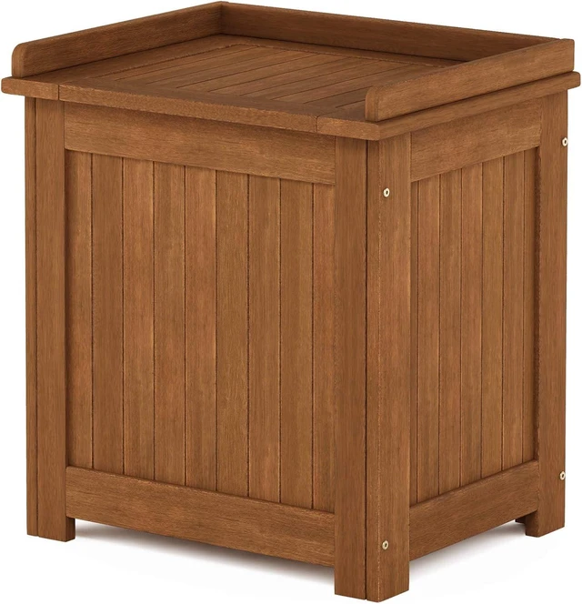 Main image of TIOMAN Outdoor Storage with Lift-Up Hinged Lid, Natural