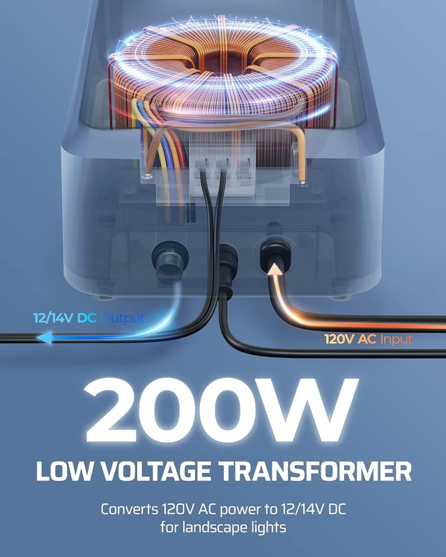 Alt view image 5 of 7 - 200W Low Voltage Landscape Transformer for LED Lighting
