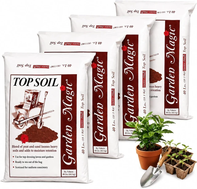 Main image of Michigan Peat Organic Potting Topsoil Mix, 40 lb, 4-Pack